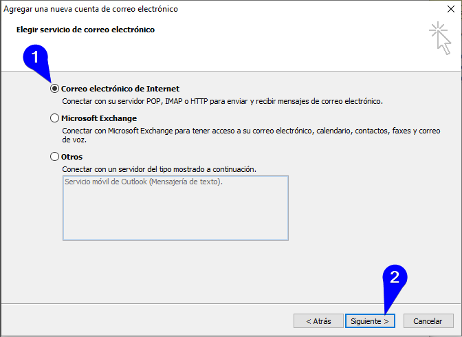 Configurar correo en Outlook 2007