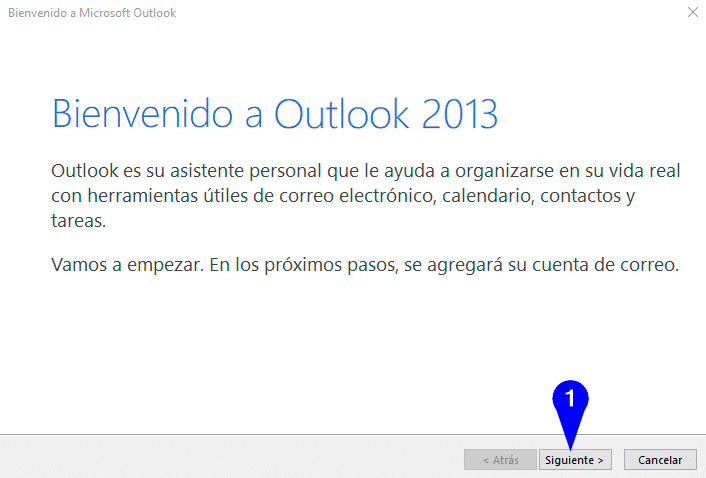 Asistente para configurar outlook 2010