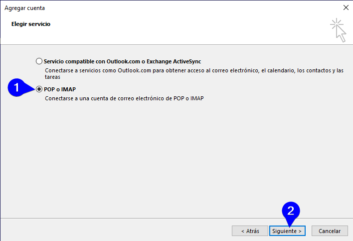 Configurar correo en Outlook 2013